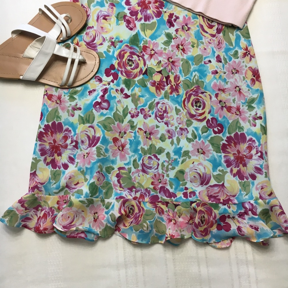 Talbots, Floral Dress, sz 1 - Picture 3 of 7